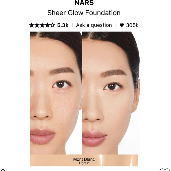 Nars Sheer Glow Foundation Shade Mont-Blanc - Picture 4 of 7